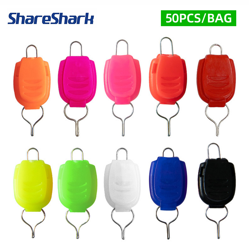 Fishing Rod Combo - ShareShark 50pcs/bag Fishing Line Holder Buckle