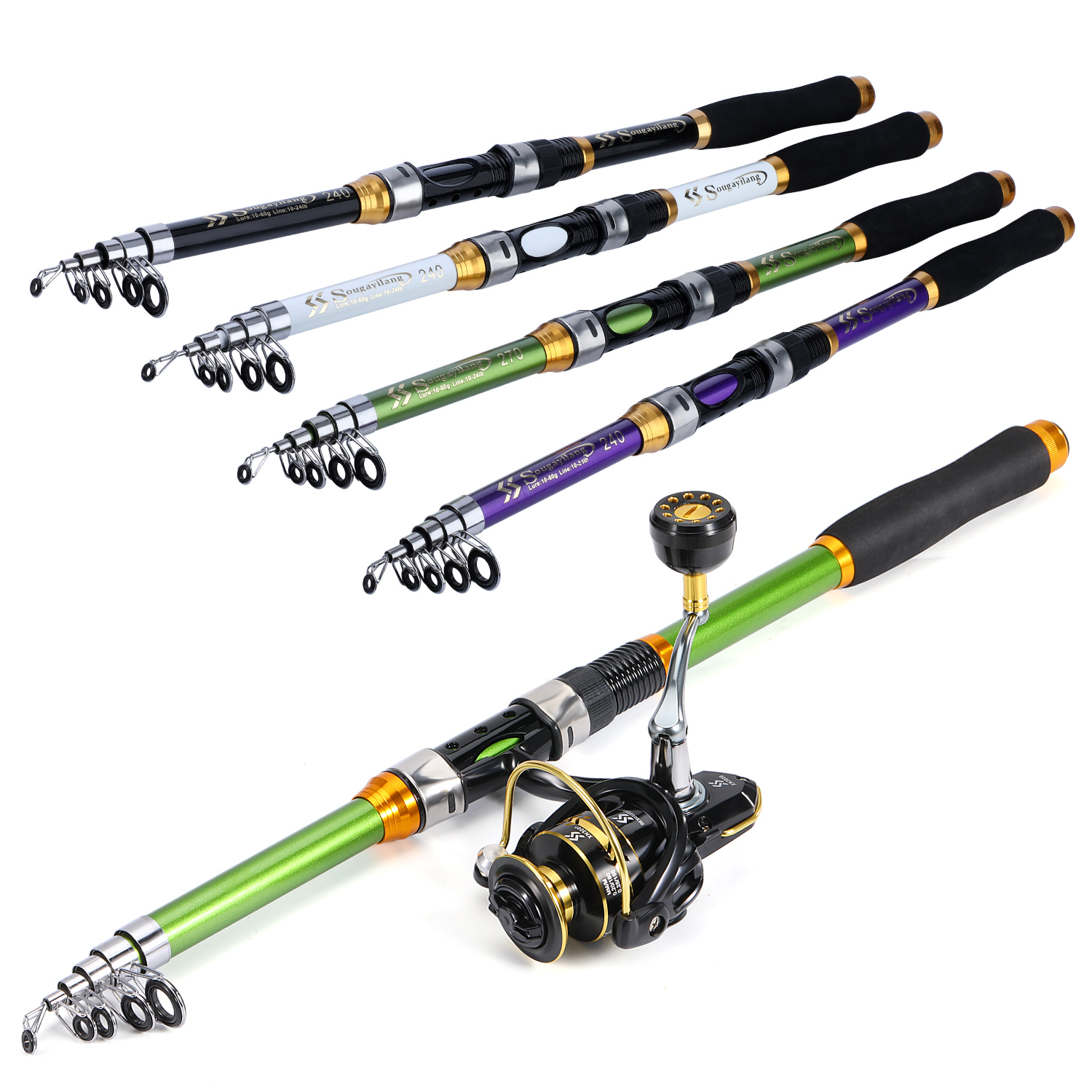 Sougayialng Spinning Fishing R - Fishing Rod Combo recension och pris
