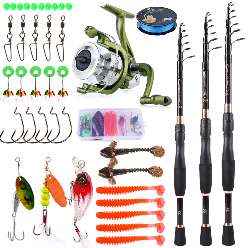 Sougayilang Telescopic Fishing - Fishing Rod Combo recension och pris